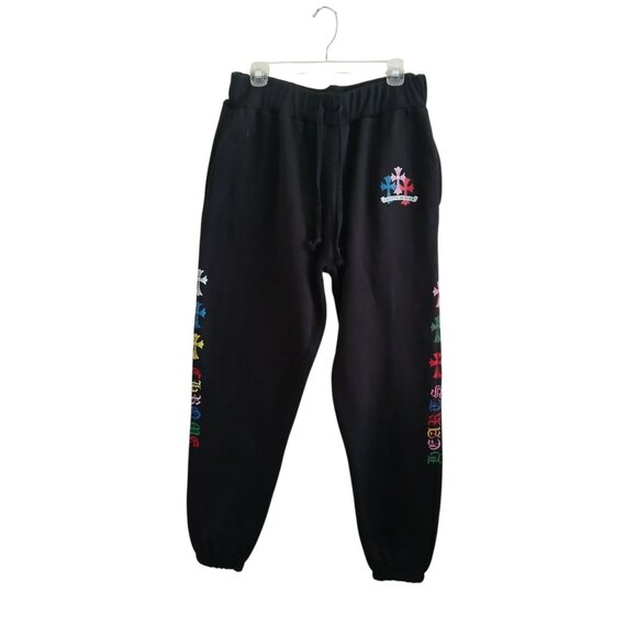 Chrome Hearts Multi Color Cross Men's Sweatpants L Gothic Streetwear Athleisure - Picture 1 of 13